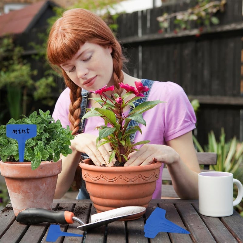 Bluckincle Plant Labels,200pcs Plant Tags,Blue Plant Markers,Gardening Supplies,Garden Labels Outdoor Waterproof,Garden Markers,Plastic Plant Labels for Seedlings,Garden Accessories for Outside,Plant Nursery - Image 5